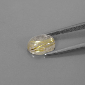 Quartzo rutilado amarelo natural 1,69ct, transparente, transparente/translúcido