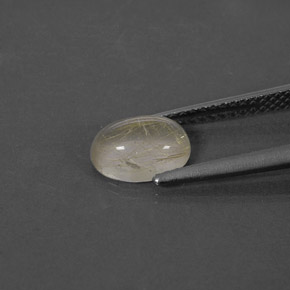 Quartzo rutilado amarelo natural 1,35ct, transparente, transparente/translúcido