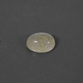 Quartzo rutilado amarelo natural 1,46ct, transparente, transparente/translúcido