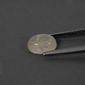 Quartzo rutilado amarelo natural 1,46ct, transparente, transparente/translúcido