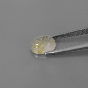Quartzo rutilado amarelo natural 1,68ct, transparente, transparente/translúcido