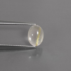 Quartzo rutilado amarelo natural 1,54ct, transparente, transparente/translúcido