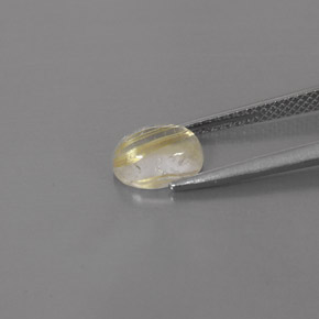 Quartzo rutilado amarelo natural 1,54ct, transparente, transparente/translúcido