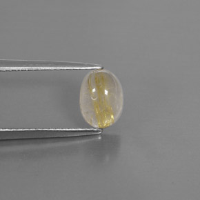 Quartzo rutilado amarelo natural 1,45ct, transparente, transparente/translúcido