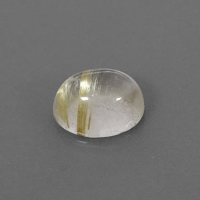 Quartzo rutilado amarelo natural 1,45ct, transparente, transparente/translúcido