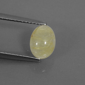 Quartzo rutilado amarelo natural 1,58ct, transparente, transparente/translúcido