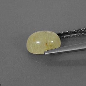 Quartzo rutilado amarelo natural 1,58ct, transparente, transparente/translúcido