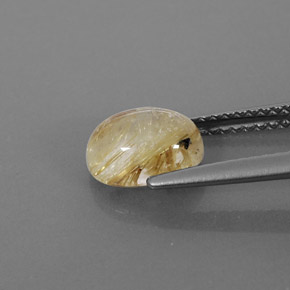 Quartzo rutilado amarelo natural 1,65ct, transparente, transparente/translúcido