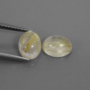 Pedras preciosas de quartzo rutilado amarelo natural de  ct, transparente, transparente/translúcido