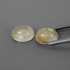 Pedras preciosas de quartzo rutilado amarelo natural de  ct, transparente, transparente/translúcido