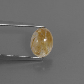 Quartzo rutilado amarelo natural 1,48ct, transparente, transparente/translúcido