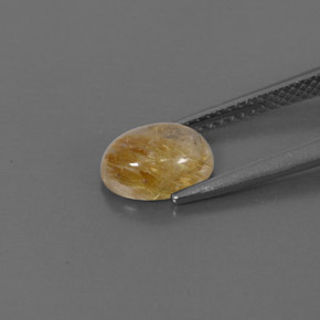 Quartzo rutilado amarelo natural 1,48ct, transparente, transparente/translúcido