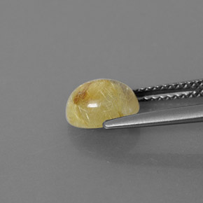 Quartzo rutilado amarelo natural 1,46ct, transparente, transparente/translúcido