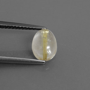 Quartzo rutilado amarelo natural 1,52ct, transparente, transparente/translúcido