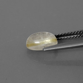 Quartzo rutilado amarelo natural 1,52ct, transparente, transparente/translúcido