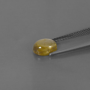 Quartzo rutilado amarelo natural 1,44ct, transparente, transparente/translúcido