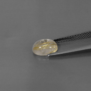 Quartzo rutilado amarelo natural 1,33ct, transparente, transparente/translúcido