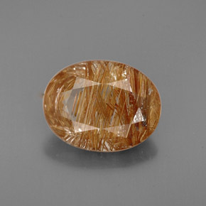 Quartzo rutilado amarelo natural 4,93ct, transparente, transparente/translúcido