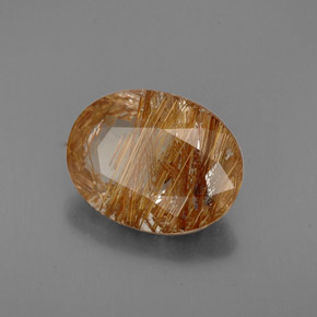 Quartzo rutilado amarelo natural 4,93ct, transparente, transparente/translúcido