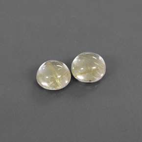Pedras preciosas de quartzo rutilado amarelo natural de  ct, corte redondo, transparente