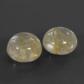 Pedras preciosas de quartzo rutilado amarelo natural de  ct, corte redondo, transparente