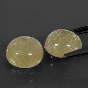 Pedras preciosas de quartzo rutilado amarelo natural de  ct, transparente, transparente/translúcido