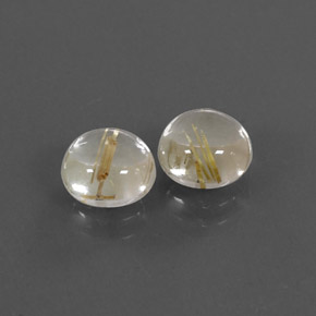 Pedras preciosas de quartzo rutilado amarelo natural de  ct, corte redondo, transparente