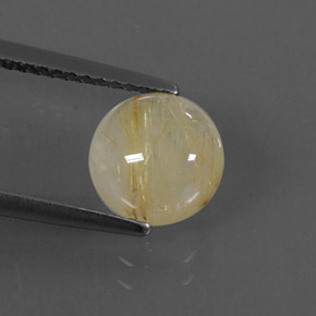 Quartzo rutilado amarelo natural 2,10ct, transparente, transparente/translúcido