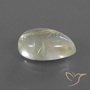 Quartzo Rutilo Luz amarela Natural 7.39ct, Formato de pêra, Transparente