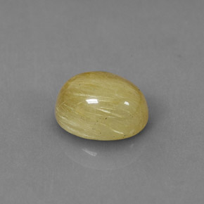 Quartzo rutilado amarelo natural 1,89ct, corte oval, translúcido