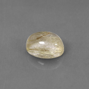 Quartzo rutilado amarelo natural 1,54ct, transparente, transparente/translúcido