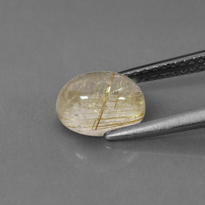 Quartzo rutilado amarelo natural 1,54ct, transparente, transparente/translúcido