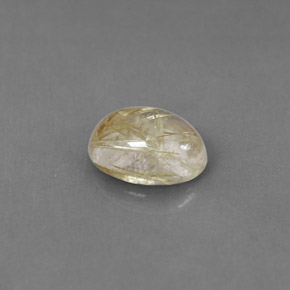 Quartzo rutilado amarelo natural 1,24ct, transparente, transparente/translúcido