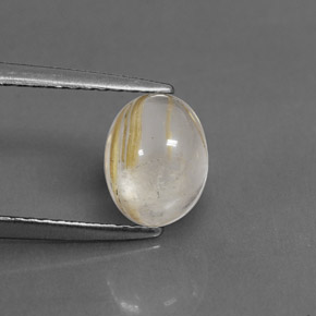 Quartzo rutilado amarelo natural 1,56ct, transparente, transparente/translúcido