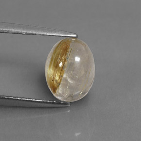 Quartzo rutilado amarelo natural 1,77ct, transparente, transparente/translúcido