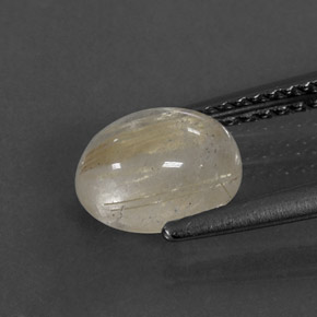 Quartzo rutilado amarelo natural 1,59ct, transparente, transparente/translúcido