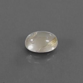 Quartzo rutilado amarelo natural 1,41ct, corte oval, transparente