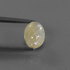 Quartzo rutilado amarelo natural 1,51ct, transparente, transparente/translúcido
