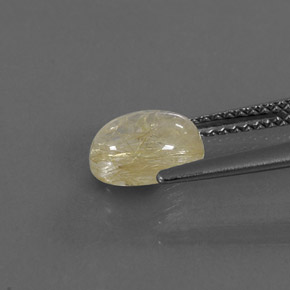 Quartzo rutilado amarelo natural 1,51ct, transparente, transparente/translúcido
