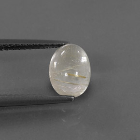 Quartzo rutilado amarelo natural 1,40ct, transparente, transparente/translúcido