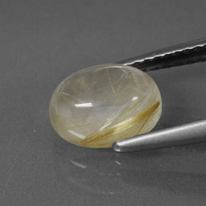 Quartzo rutilado amarelo natural 1,70ct, transparente, transparente/translúcido