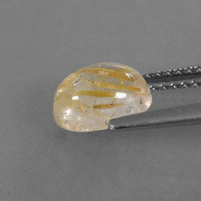 Quartzo rutilado amarelo natural 1,48ct, transparente, transparente/translúcido