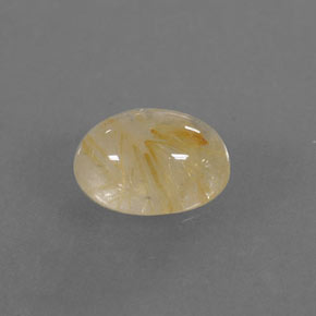 Quartzo rutilado amarelo natural 1,32ct, transparente, transparente/translúcido