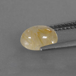 Quartzo rutilado amarelo natural 1,32ct, transparente, transparente/translúcido