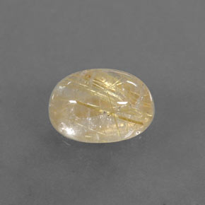 Quartzo rutilado amarelo natural 1,63ct, transparente, transparente/translúcido