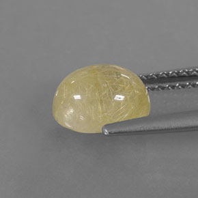 Quartzo rutilado amarelo natural 1,60ct, transparente, transparente/translúcido