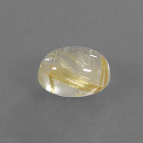 Quartzo rutilado amarelo natural 1,52ct, transparente, transparente/translúcido