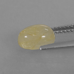 Quartzo rutilado amarelo natural 1,57ct, transparente, transparente/translúcido