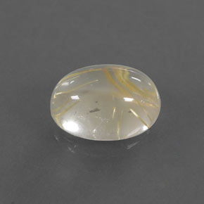Quartzo rutilado amarelo natural 1,79ct, corte oval, transparente
