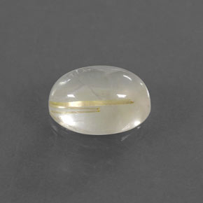 Quartzo rutilado amarelo natural 1,40ct, corte oval, transparente